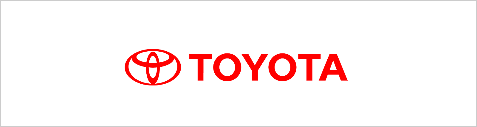 Toyota logo with red text and emblem.