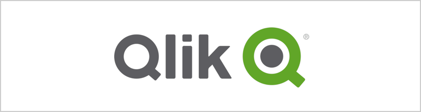 Qlik logo with green and gray text.