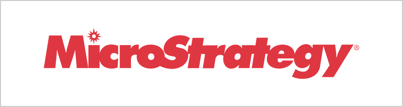 MicroStrategy logo in bold red text.