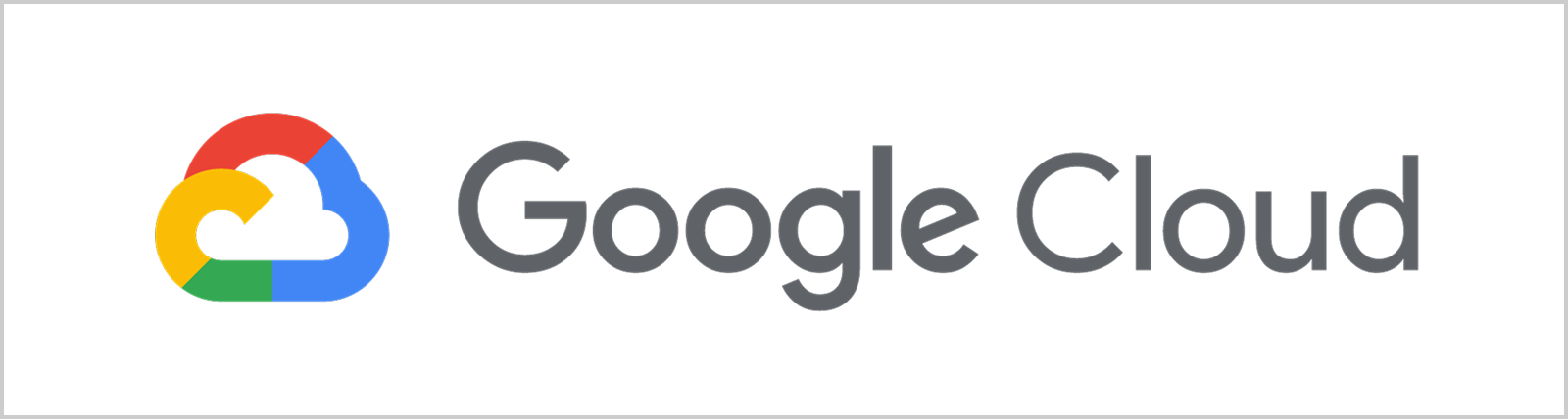 Google Cloud logo with colorful cloud.